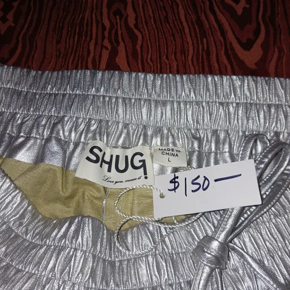 SHUG La La Silver Ruffled Skirt/Skort Women's S M L NWT